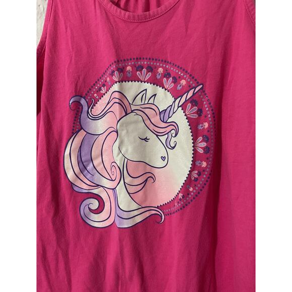 Place Girls Tank Pink Unicorn Size XL 14 Excellent - Picture 4 of 7